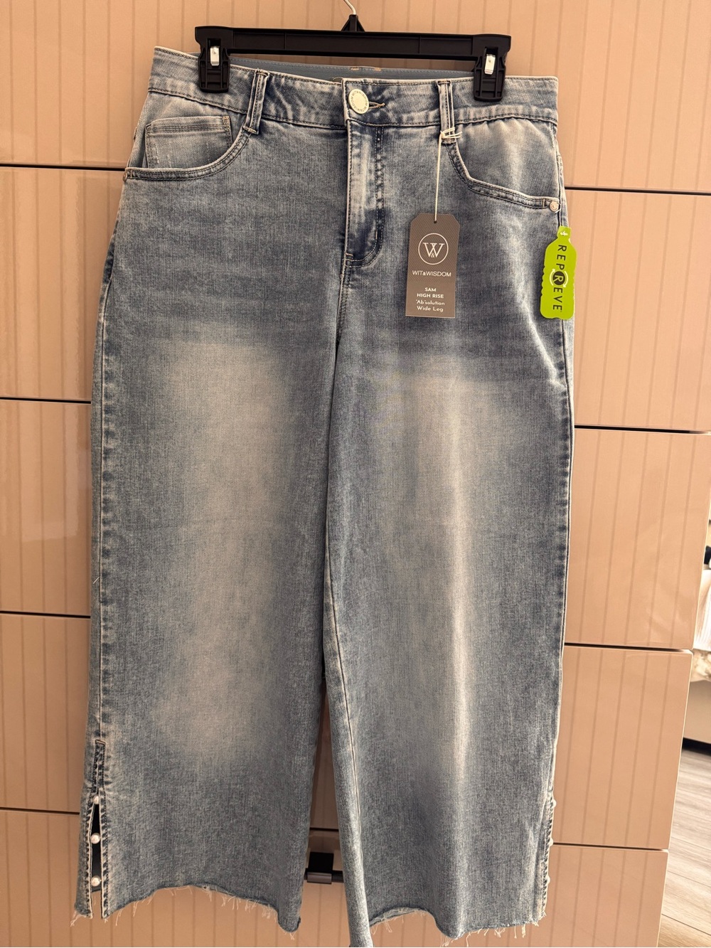 Wit & Wisdom Light Blue Relaxed Wide-Leg Jeans
